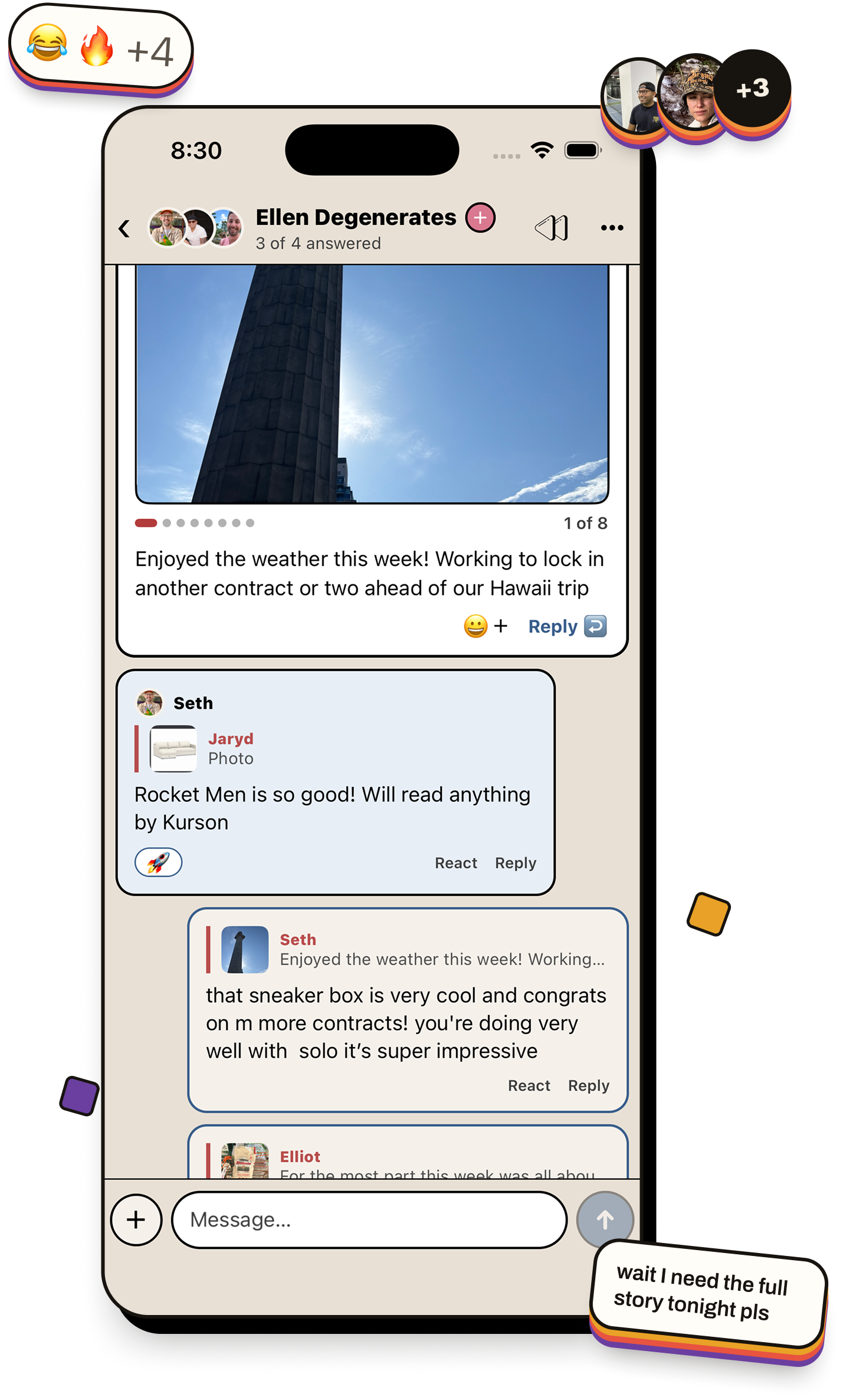 Chat in private — your group space